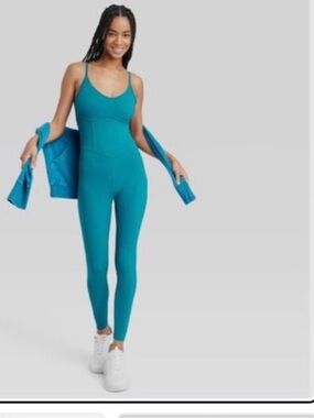 JoyLab Bodysuit Activewear M- Turquoise Blue